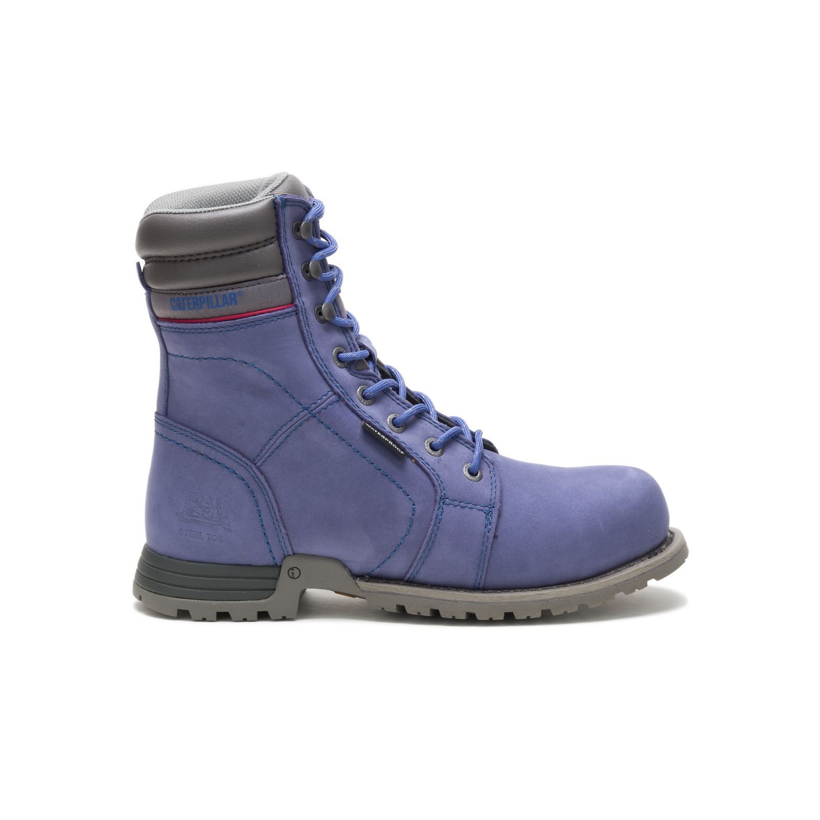 Caterpillar Boots South Africa - Cat Women's Echo Waterproof Steel Toe Work Boots Purple BA2573418